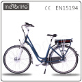 Moto eléctrica MOTORLIFE / OEM EN15194 de la VENTA CALIENTE 36v 250w 700C para la señora, China eléctrica de la bicicleta